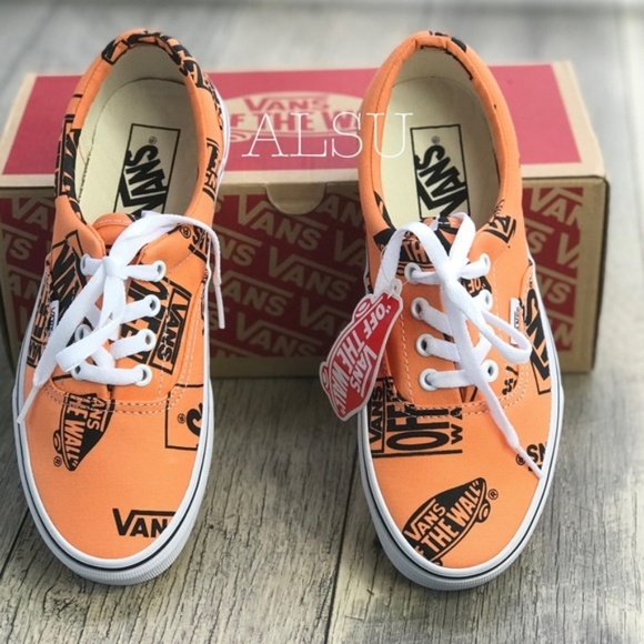 🎄SALE!🎄 NWT VANS Era Logo MIx Tangerine Orange AUTHENTIC Sneaker Womens Size 7 - Picture 6 of 8